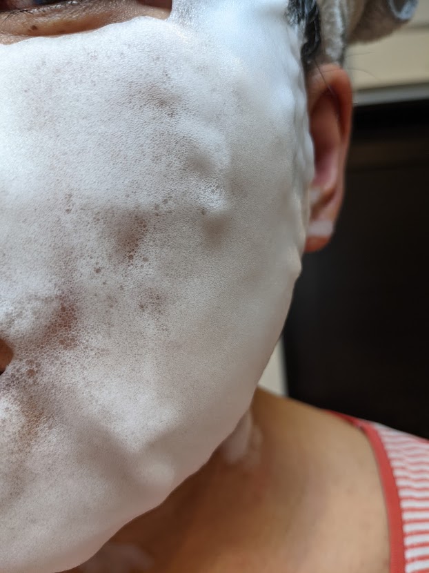 シートマスク数分後